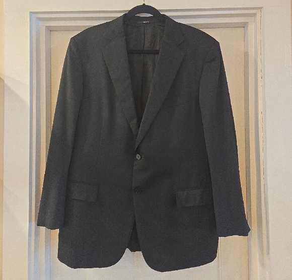 Ermenegildo Zegna Multi Season Wool Single Breasted Mens Blazer Black Size 44R - Picture 1 of 8